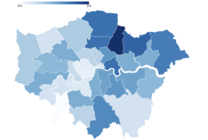 London unemployed increase by a third as Covid hits east of city hardest
