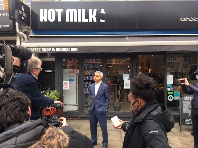 Sadiq Khan launches re-election campaign with pledge to support London’s recovery for benefit of whole country