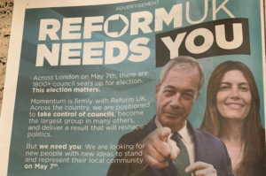 Reform UK steps up search for borough elections candidates